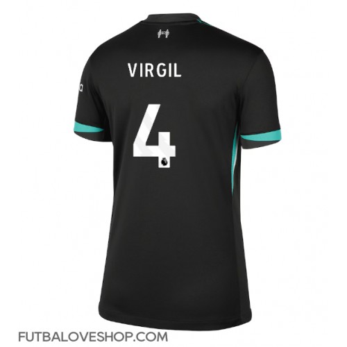 Dres Liverpool Virgil van Dijk #4 Preč pre Ženy 2024-25 Krátky Rukáv